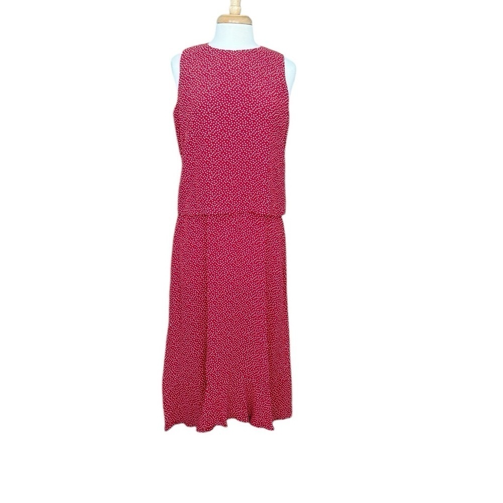 New Coldwater Creek Dress Zip Back Red White
Polka Dot Sleeveless Dress Size 12P